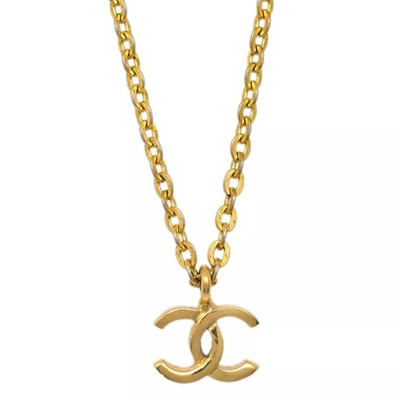 Chanel Mini CC Chain Pendant Necklace Gold 376/1982 191177 - Picture 1 of 4